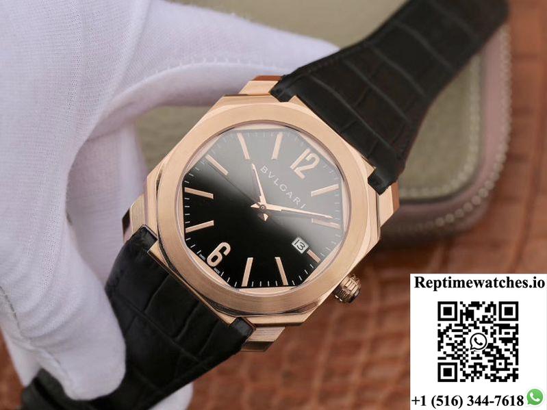 Bvlgari Octo Solotempo 102485 Bg041Bbspgvd Black Dial-Rep Time Watches