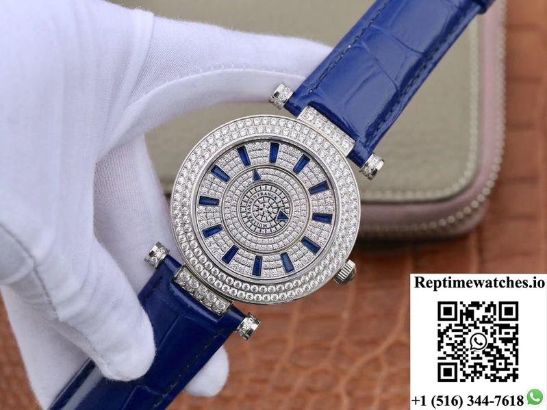 Franck Muller Double Mystery Dm42D2Rcd Gs Factory White Gold Diamond Dial-Rep Time Watches