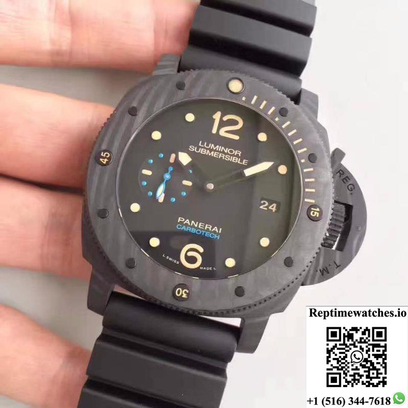 Panerai Luminor Submersible 1950 Pam616 Vs Factory V3 Black Dial-Rep Time Watches