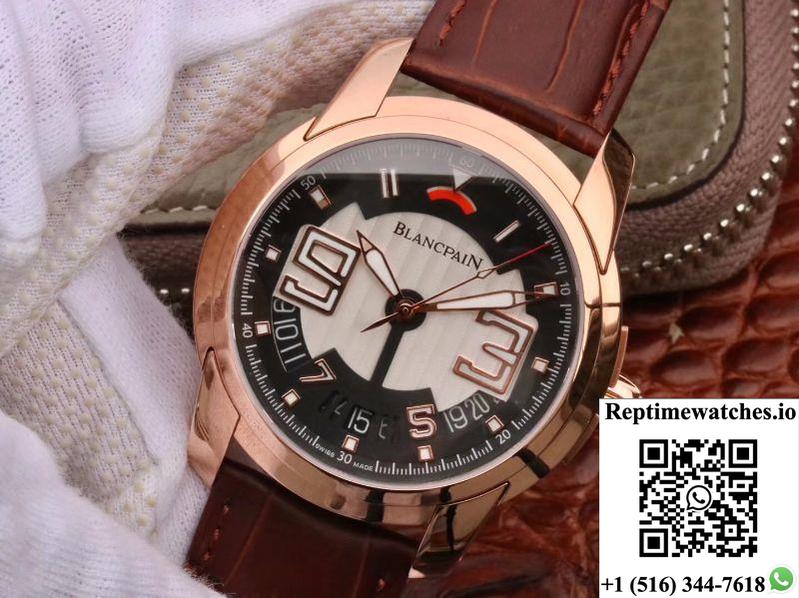 Blancpain L-Evolution 8805-1134-53B Rose Gold Case Black Dial-Rep Time Watches