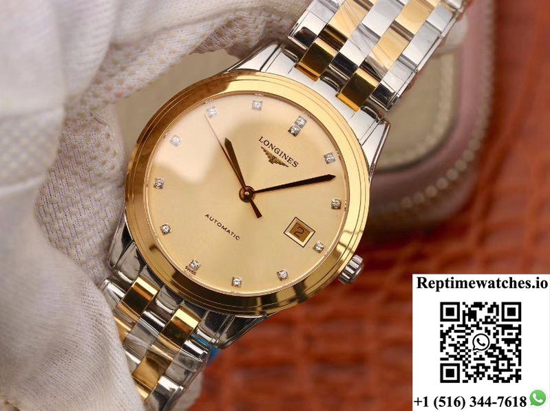 Longines Flagship L4.874.3.37.7 Yc Factory Gold Dial-Rep Time Watches