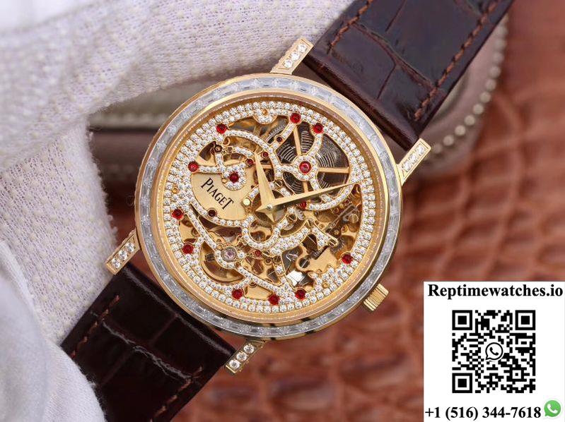 Piaget Altiplano G0A39125 Rosegold Skeleton Dial-Rep Time Watches
