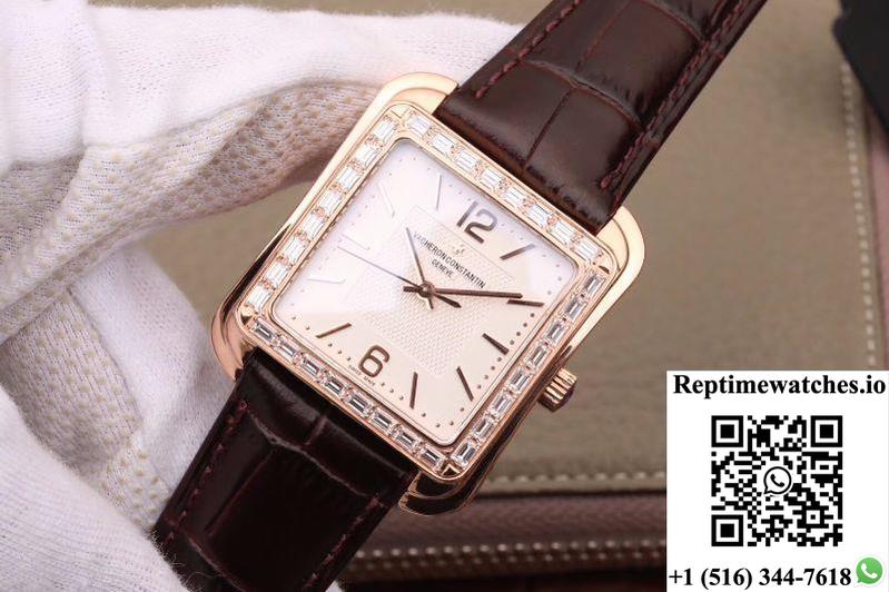 Vacheron Constantin Historiques Toledo 1951 86300/000R-9826 Gs Factory 18K Rose Gold Silver Dial-Rep Time Watches