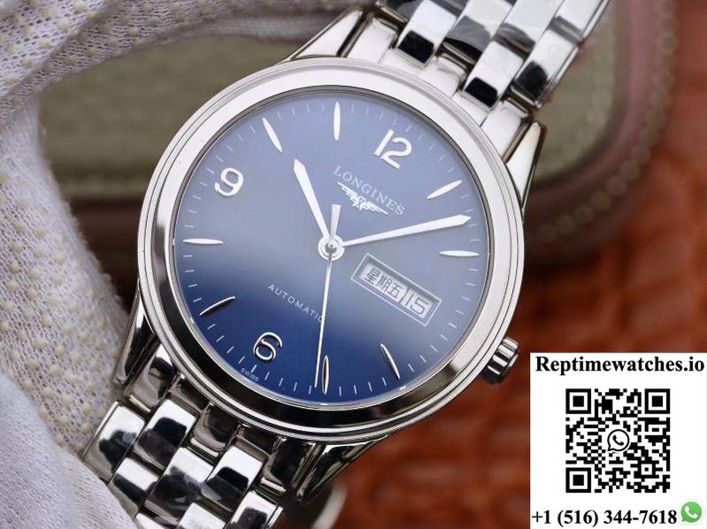 Longines Flagship Double Calendar L4.899.4.12.601 Gk Factory Blue Dial-Rep Time Watches