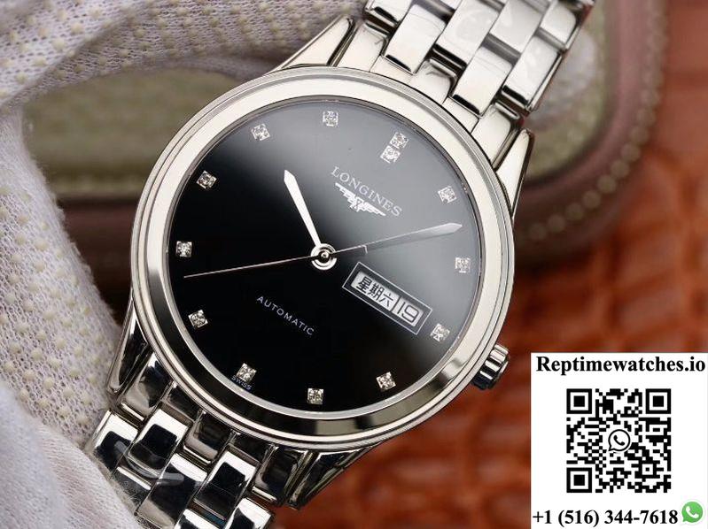 Longines Flagship Double Calendar L4.899.4.12.6 Gk Factory Black Dial-Rep Time Watches