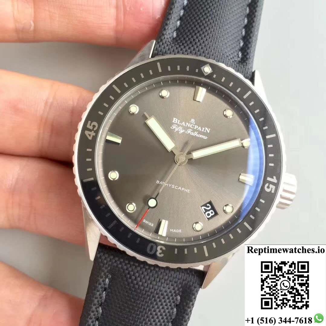 Blancpain Fifty Fathoms Bathyscaphe 5000-1110-B52A Zf Factory Meteor Grey Dial-Rep Time Watches