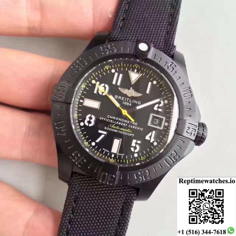 Breitling Avenger Seawolf Blacksteel Code Yellow M17330B2 Gf Factory Black Dial-Rep Time Watches