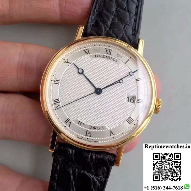 Breguet Classique 5177Ba/12/9V6 Yellow Gold Mks Factory Silver Dial-Rep Time Watches
