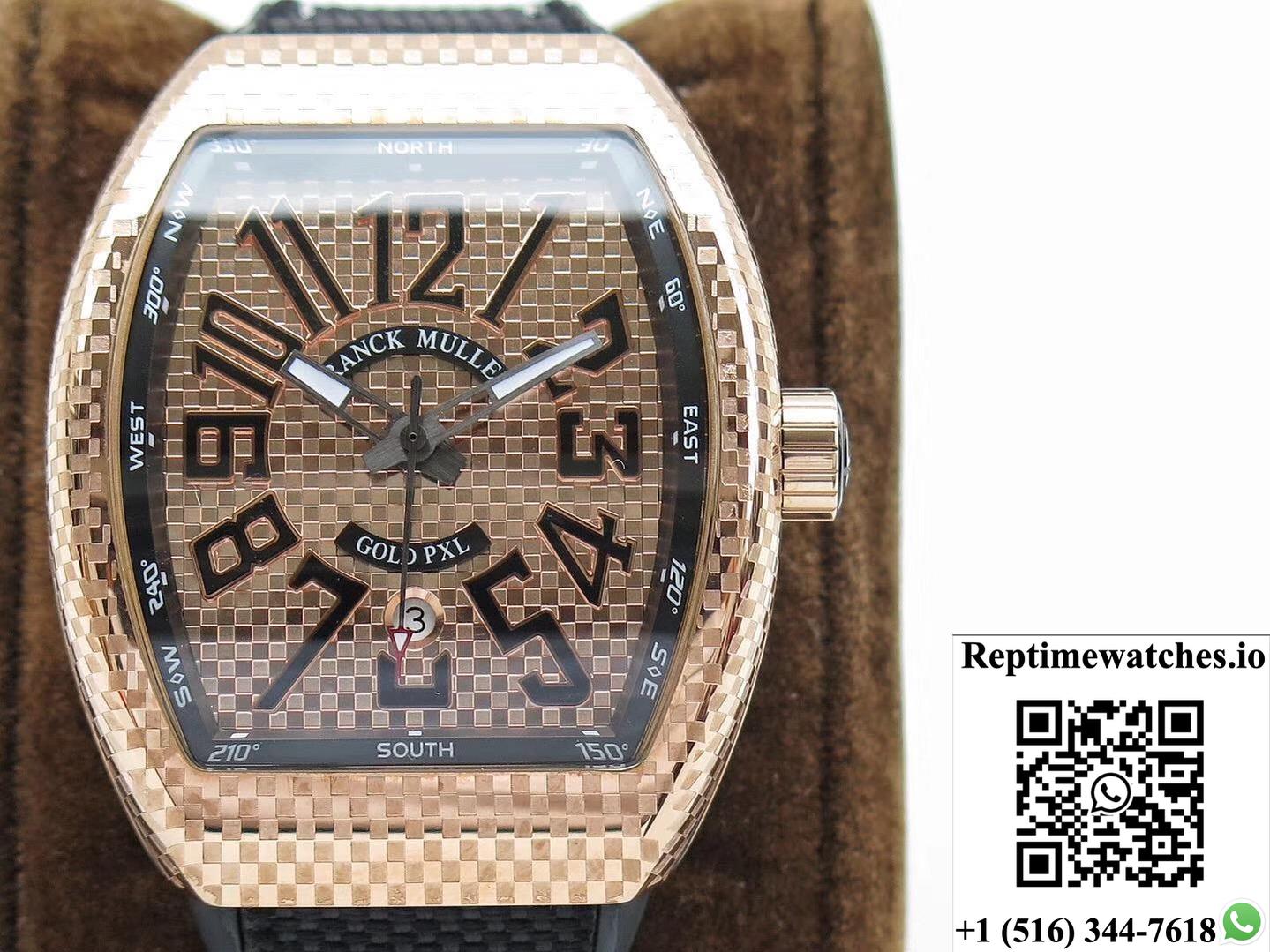 Franck Muller Vanguard V45 Rose Gold Dial-Rep Time Watches