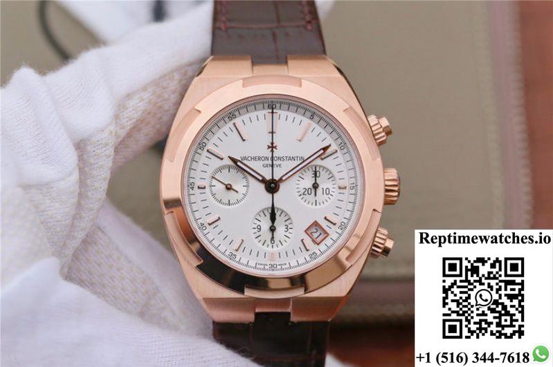 Vacheron Constantin Overseas Chronograph 5500V/000R-B074 8F Factory Silver Dial-Rep Time Watches