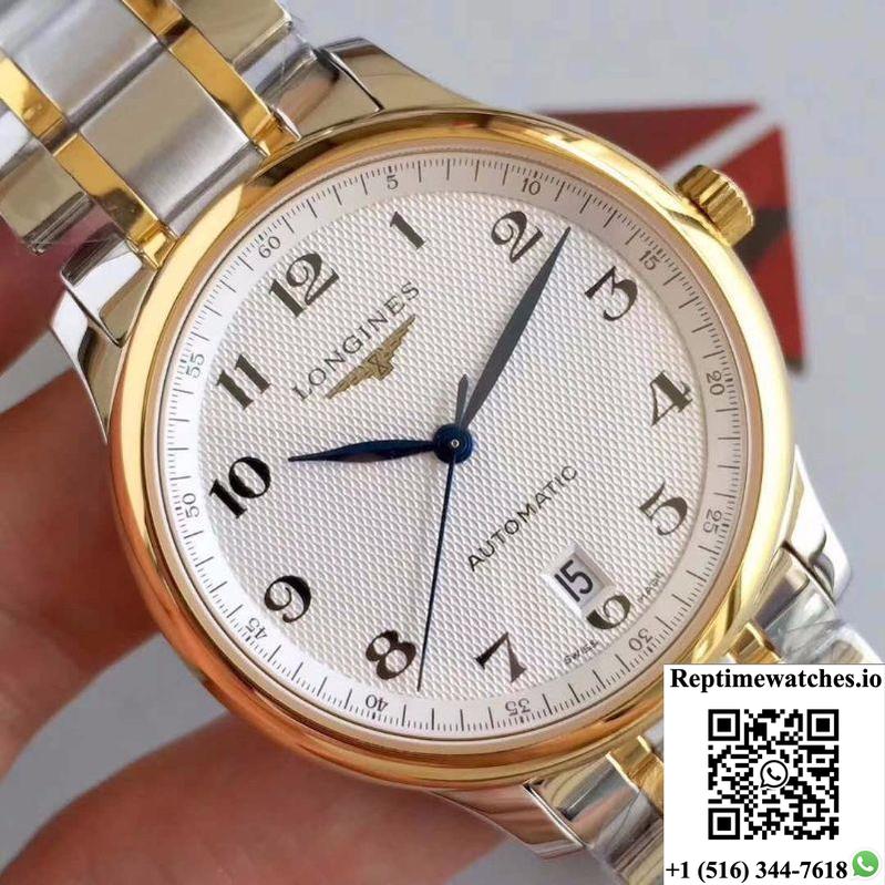 Longines Master Collection Kz Factory White Textured Dial-Rep Time Watches