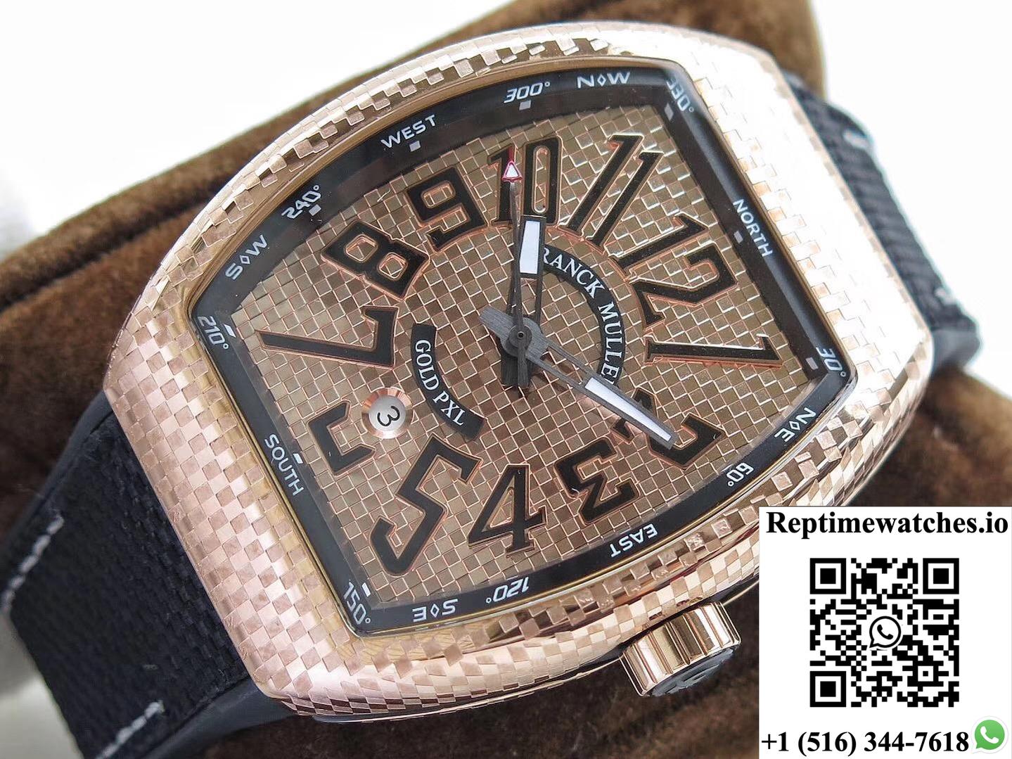 Franck Muller Vanguard V45 Rose Gold Dial-Rep Time Watches