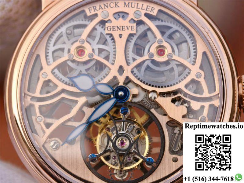 Franck Muller Giga Tourbillon 18K Rose Gold Skeleton Dial-Rep Time Watches
