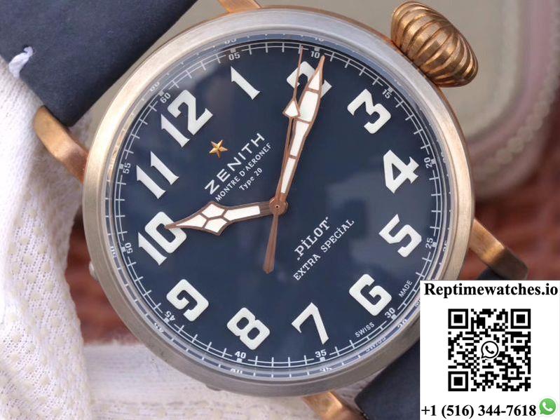 Zenith Pilot Type 20 Extra Special 29.2430.679.21.C753 Xf Factory Blue Dial-Rep Time Watches