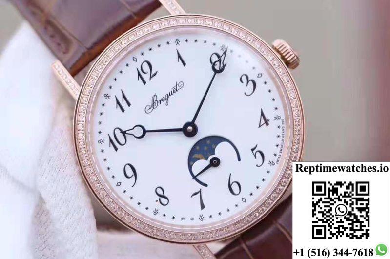 Breguet Classique Moonphase 9088Br/29/964/Dd0D White Dial-Rep Time Watches