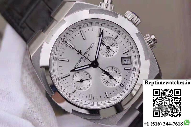 Vacheron Constantin Overseas Chronograph 5500V/110A-B075 8F Factory Silver Dial-Rep Time Watches