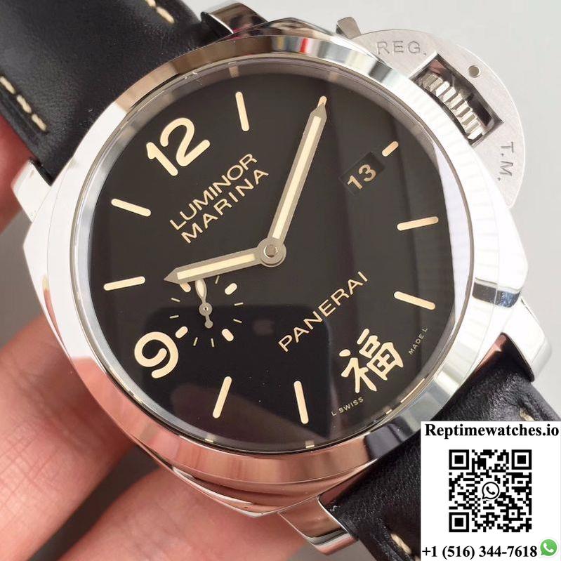 Panerai Luminor Marina 1950 3 Days Pam498 Fu Vs Factory V2 Black Dial-Rep Time Watches