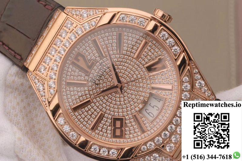 Piaget Polo Mks Factory Rose Gold Case Diamond Dial-Rep Time Watches
