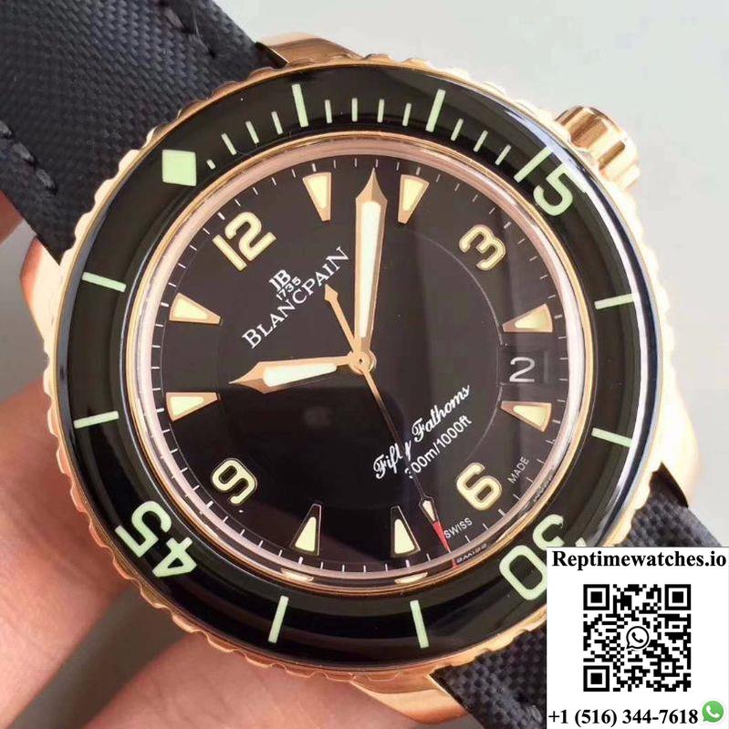 Blancpain Fifty Fathoms 5015-3630-52 Zf Factory Black Dial-Rep Time Watches
