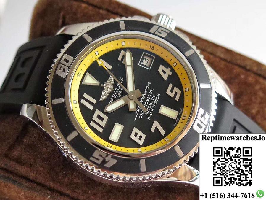 Breitling Superocean 42 Abyss Yellow A1736402/Ba32 Zf Factory Black &Amp; Yellow Dial-Rep Time Watches