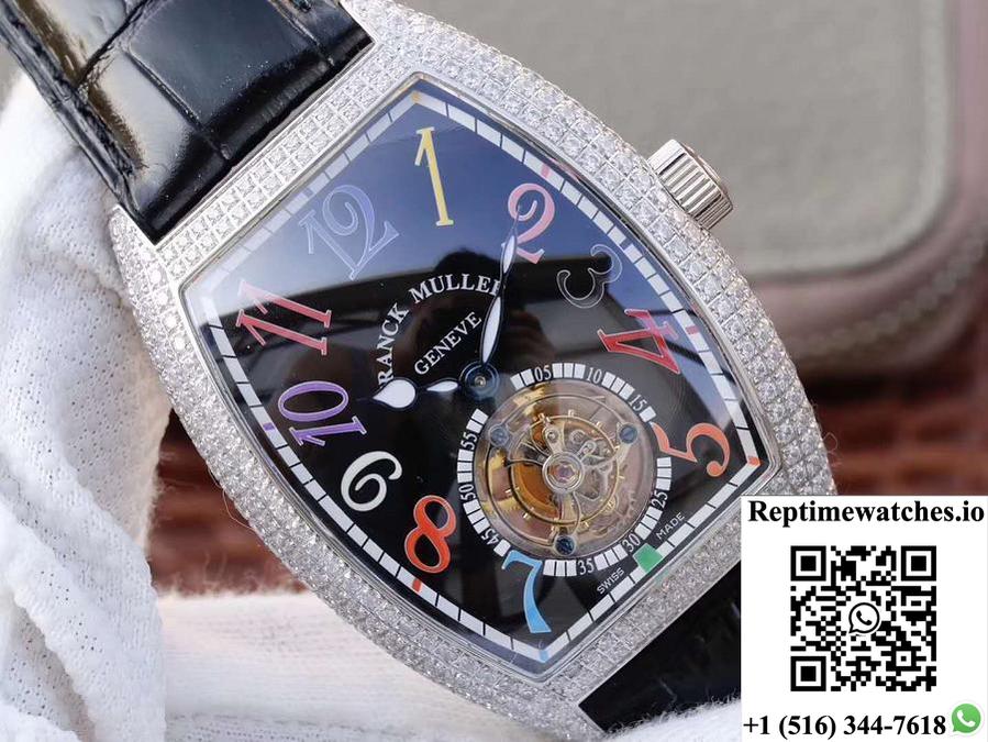 Franck Muller Crazy Color Dreams Tourbillon 8880 Black Dial-Rep Time Watches