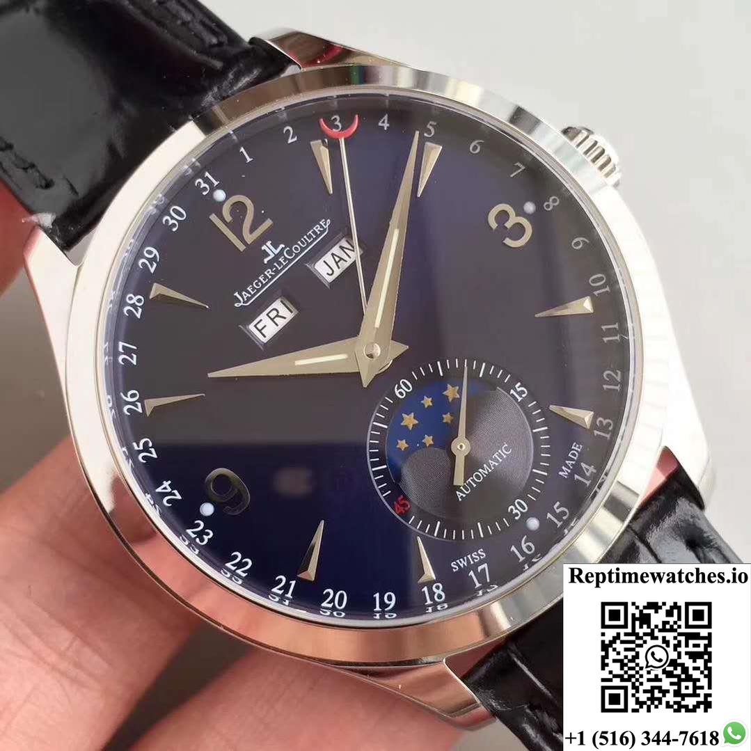 Jaeger-Lecoultre Master Calendar 1558420 Km Factory Blue Dial-Rep Time Watches