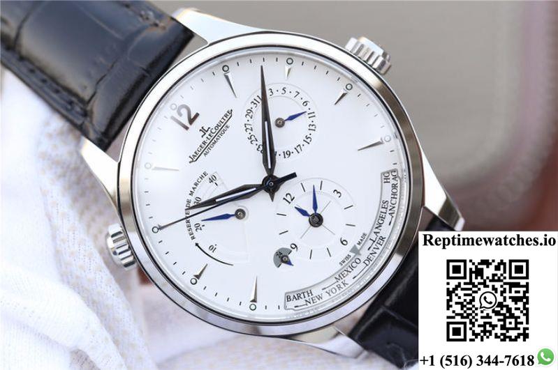 Jaeger-Lecoultre Master Geographic Steel 1428421 Silver Dial-Rep Time Watches