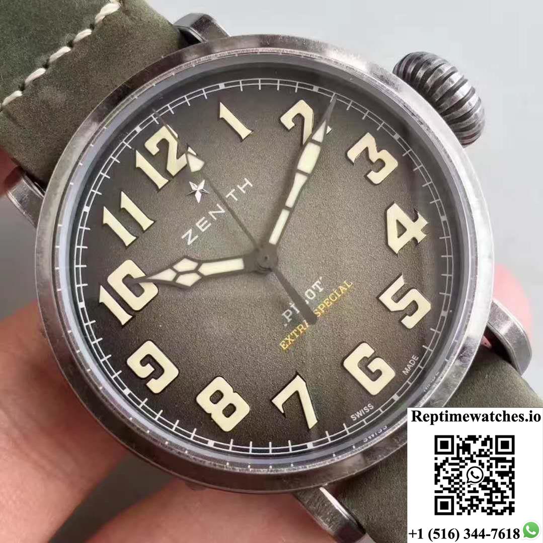 Zenith Pilot Type 20 Extra Special Ton Up 11.2430.679.21.C801 Xf Factory Anthracite Dial-Rep Time Watches