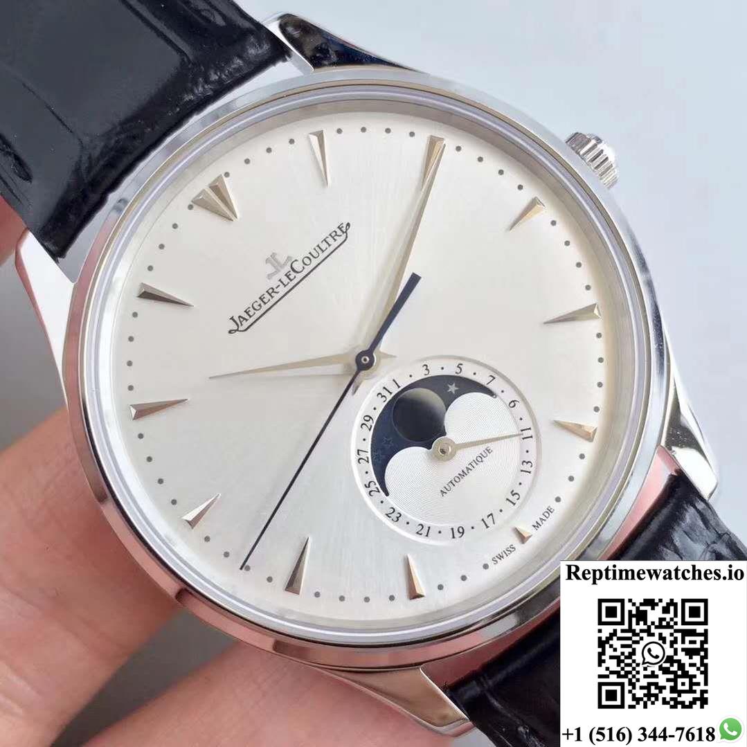 Jaeger-Lecoultre Master Ultra Thin Moon 1368420 Zf Factory Silver Dial-Rep Time Watches