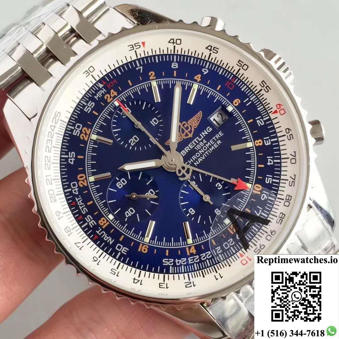 Breitling Navitimer Montbrillant Datora A21330 Jf Factory Blue Dial-Rep Time Watches