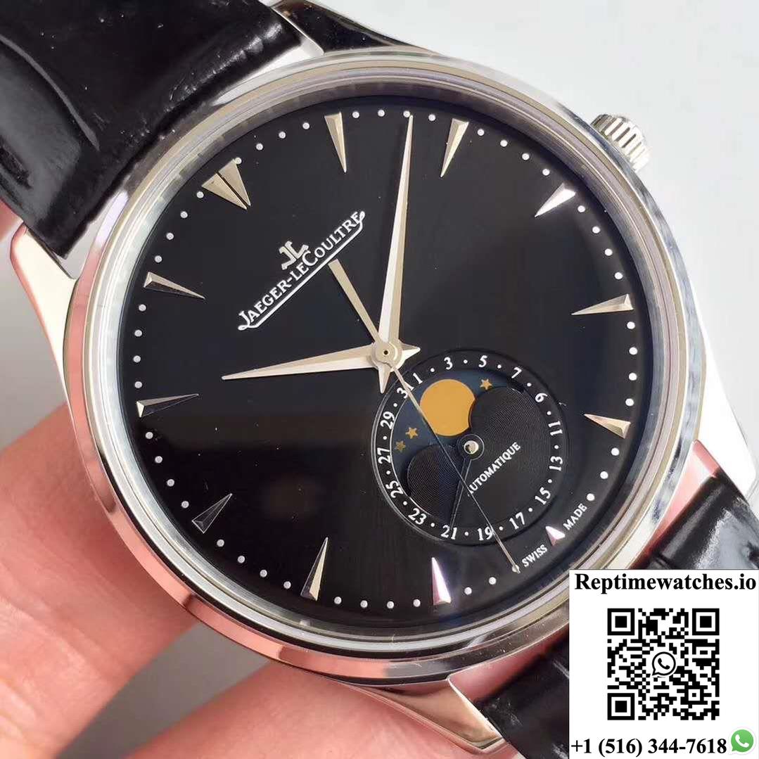 Jaeger-Lecoultre Master Ultra Thin Moon 1368470 Zf Factory Black Dial-Rep Time Watches