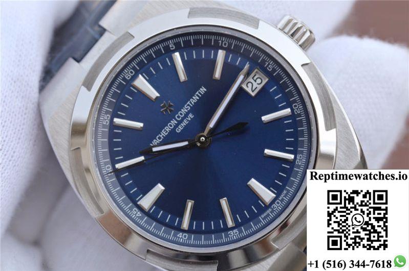 Vacheron Constantin Overseas 47040 Jj Factory Leather Strap Blue Dial-Rep Time Watches