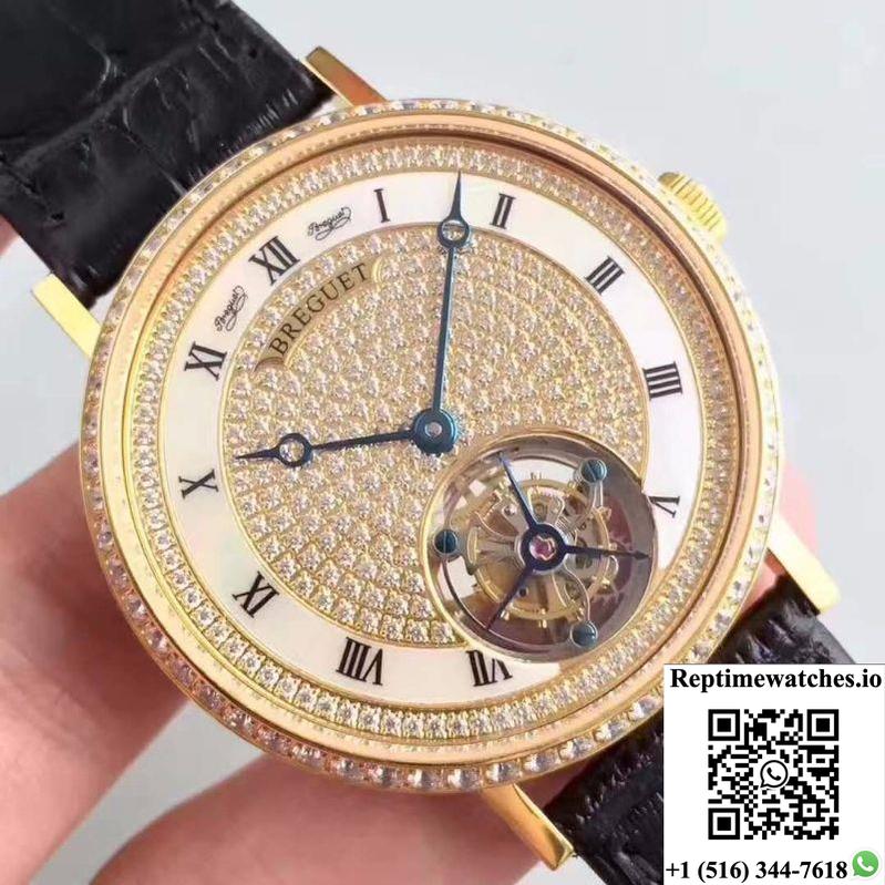 Breguet Grand Complication Tourbillon Diamond Dial-Rep Time Watches