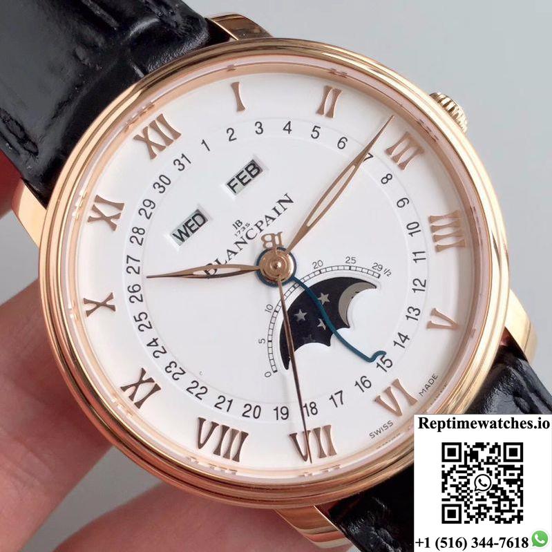 Blancpain Villeret 6654-3642-55B Om Factory White Dial-Rep Time Watches