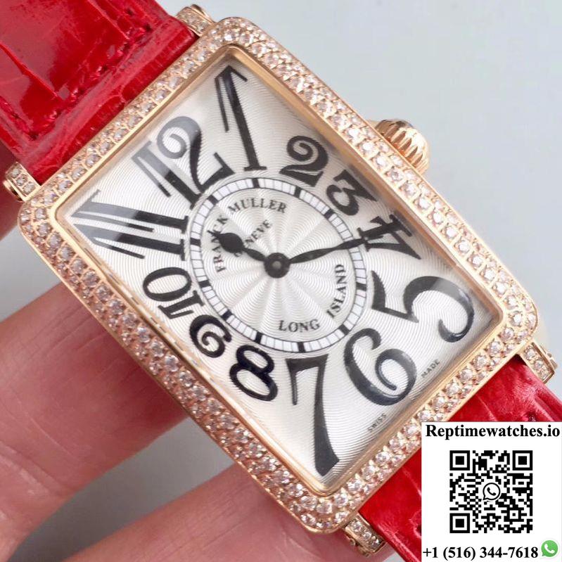 Franck Muller Ladies Long Island 1952 952 Qz D Cd Gf Factory Silver Dial-Rep Time Watches