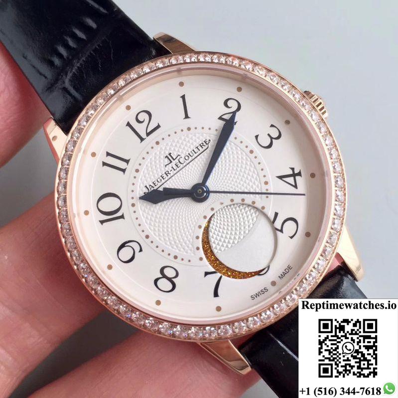 Jaeger-Lecoultre Rendez-Vous 3612420 34Mm Rose Gold Case White Dial-Rep Time Watches