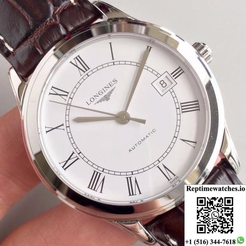 Longines Record L2.820.4.11.2 White Dial-Rep Time Watches