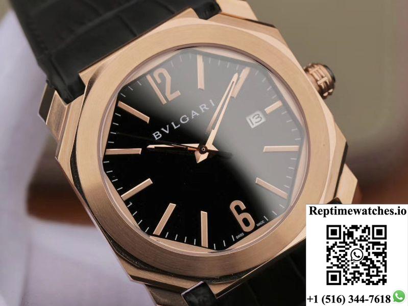 Bvlgari Octo Solotempo 102485 Bg041Bbspgvd Black Dial-Rep Time Watches