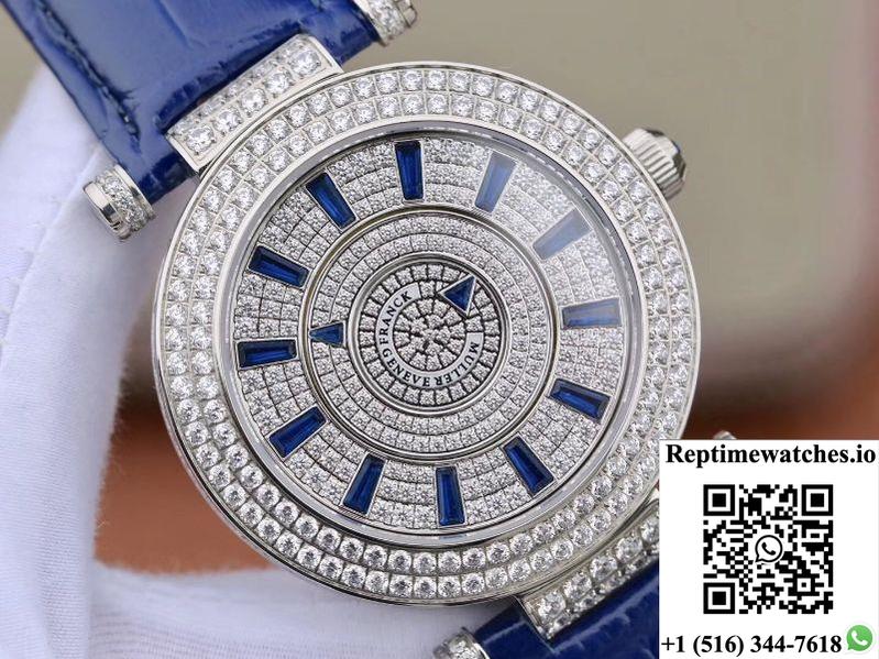 Franck Muller Double Mystery Dm42D2Rcd Gs Factory White Gold Diamond Dial-Rep Time Watches