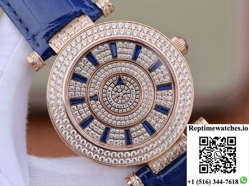 Franck Muller Double Mystery D 3R Cd 42 Rose Gold Diamond Dial-Rep Time Watches