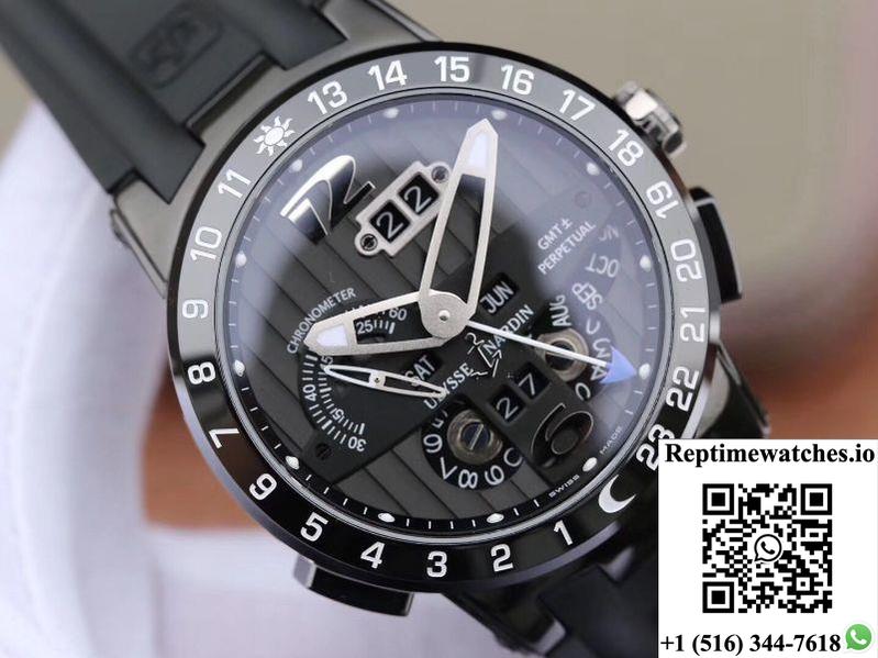 Ulysse Nardin El Toro 322-00-3 All Working Gmt Calendar Grey Dial-Rep Time Watches