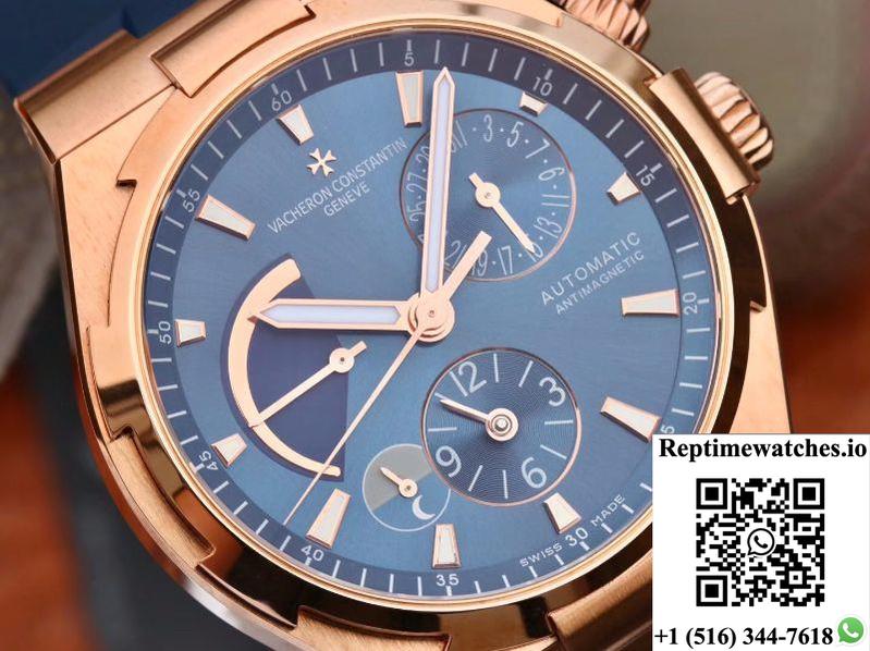 Vacheron Constantin Overseas 44Mm Twa Factory 18K Rose Gold Blue Dial-Rep Time Watches