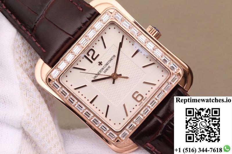 Vacheron Constantin Historiques Toledo 1951 86300/000R-9826 Gs Factory 18K Rose Gold Silver Dial-Rep Time Watches