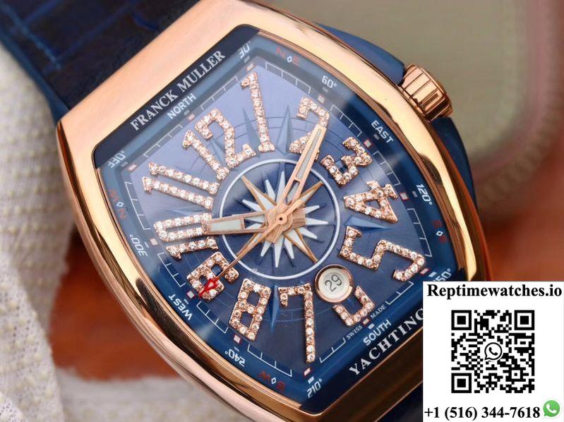 Franck Muller Vanguard V45 25Th Anniversary Blue Dial-Rep Time Watches