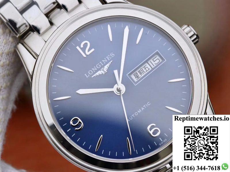 Longines Flagship Double Calendar L4.899.4.12.601 Gk Factory Blue Dial-Rep Time Watches