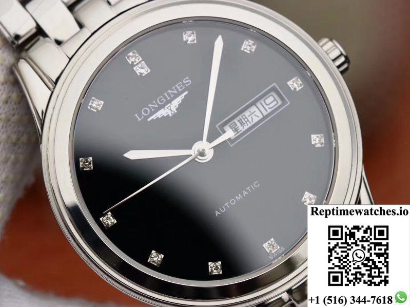 Longines Flagship Double Calendar L4.899.4.12.6 Gk Factory Black Dial-Rep Time Watches