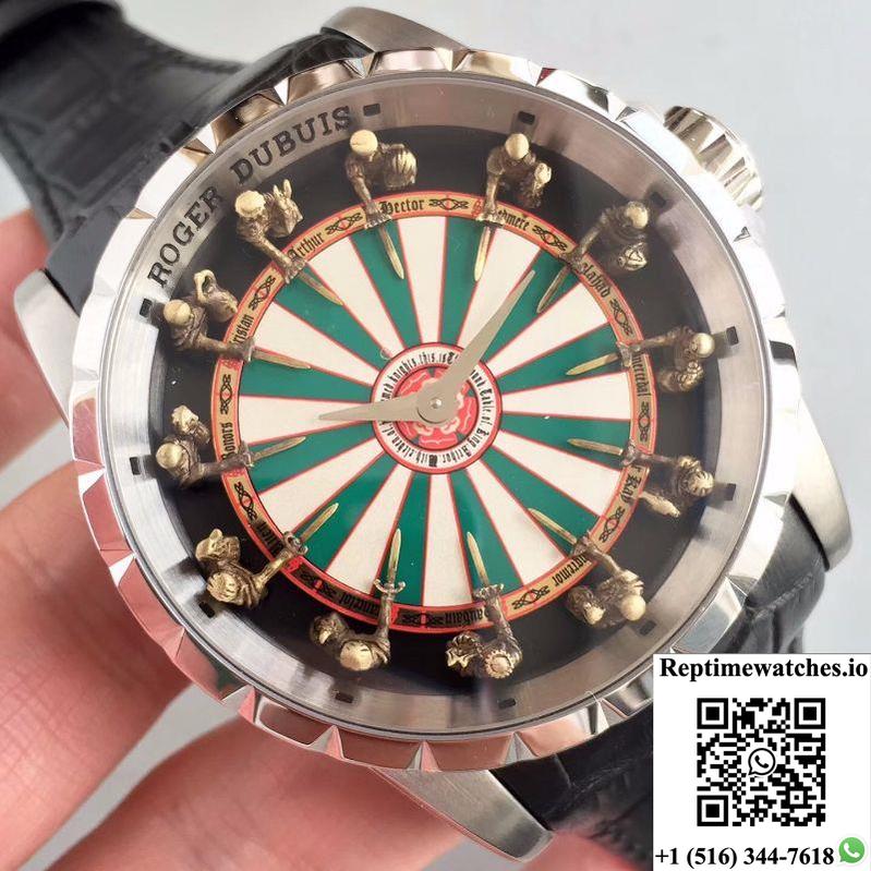 Roger Dubuis Excalibur Rddbex0398 Green White Table Dial-Rep Time Watches