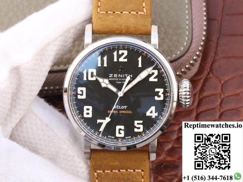 Zenith Pilot Type 20 Extra Special 03.2430.3000.21.C738 Xf Factory Black Dial-Rep Time Watches