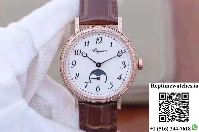 Breguet Classique Moonphase 9088Br/29/964/Dd0D White Dial-Rep Time Watches