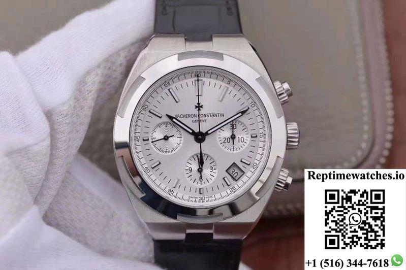 Vacheron Constantin Overseas Chronograph 5500V/110A-B075 8F Factory Silver Dial-Rep Time Watches
